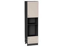 Шкаф пенал с 1-ой дверцей и ящиком под технику Лофт Cream Silk/Graphite 2336*600*576