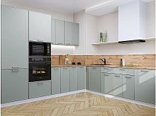 Модульный кухонный гарнитур Квадро-02 аквамарин 2140x2400/2150x600