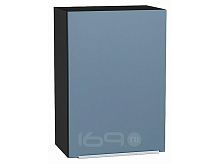 Шкаф верхний с 1-ой дверцей Фьюжн Silky Blue Graphite 716*500*320