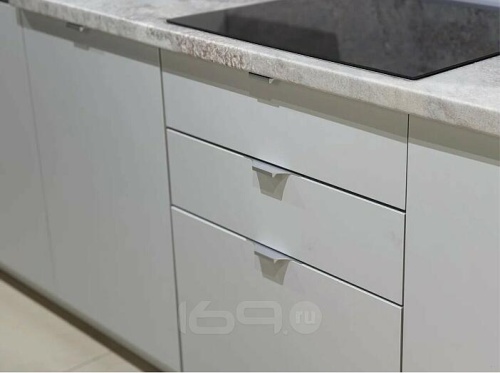 Модульный кухонный гарнитур Фьюжн silky light grey 2336x2200x600 фото 4