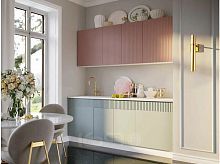 Кухонный гарнитур Оливия шарли pink, шарли бриз 2000x2000x600