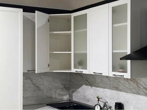 Модульный кухонный гарнитур Сканди white silkwood 2336x1738/2980x600 фото 4