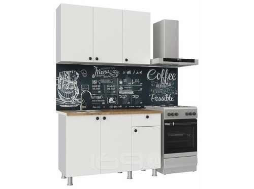 Кухонный гарнитур Деми белый 2090x1200x600 фото 2