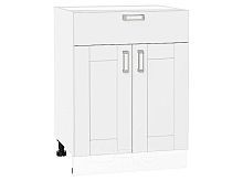 Шкаф нижний с 2-мя дверцами и ящиком Лофт White Silk/Белый 816*600*480