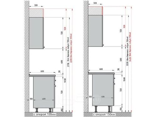 Модульный кухонный гарнитур Ницца-04 агат 2340x3200/2700x600 фото 3