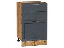 Шкаф нижний с 3-мя ящиками Сканди Graphite Softwood Дуб Вотан 816*500*480