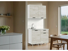 Кухонный гарнитур Рио дуб крафт белый 2140x1000x600