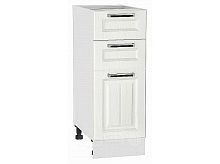 Шкаф нижний с 3-мя ящиками Прага Белое дерево Белый 816*300*478