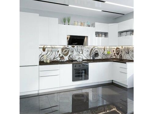 Модульный кухонный гарнитур Фьюжн-02 angel 2340x3900/1400x600