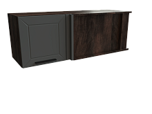 Шкаф ШВУГ1010 с 1-ой дверью Глетчер ДБК/МРН/СИЛК ФУГ1010