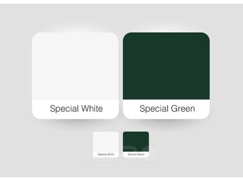 Модульный кухонный гарнитур Дублин-03 special green, special white 2140x1950x600 фото 3