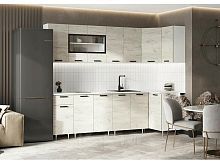 Кухонный гарнитур Рио дуб крафт белый 2140x2600/1000x600