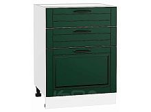 Шкаф нижний с 3-мя ящиками Дублин Special Green/Белый 816*600*478