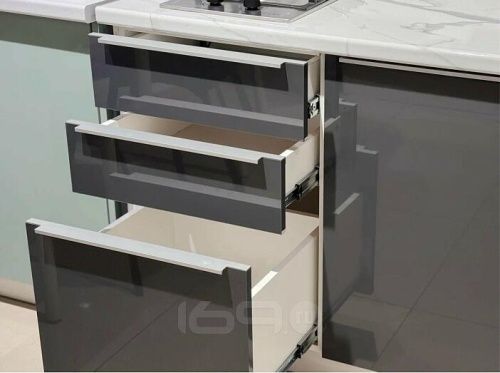 Модульный кухонный гарнитур Фьюжн anthracite 2330x1500x600 фото 2