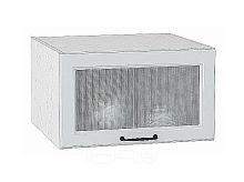 Шкаф верхний горизонтальный остекленный глубокий Ницца Blanco/Белый 358*600*574