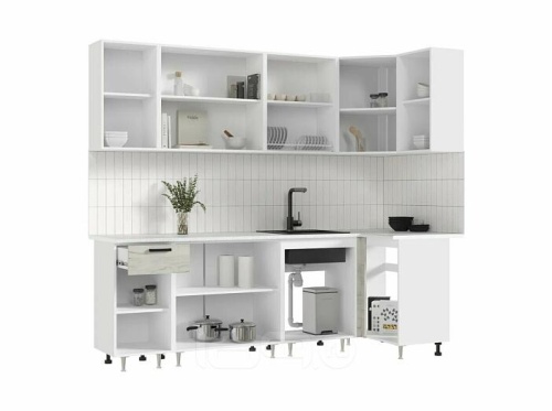 Кухонный гарнитур Рио дуб крафт 2140x2400/1000x600 фото 3