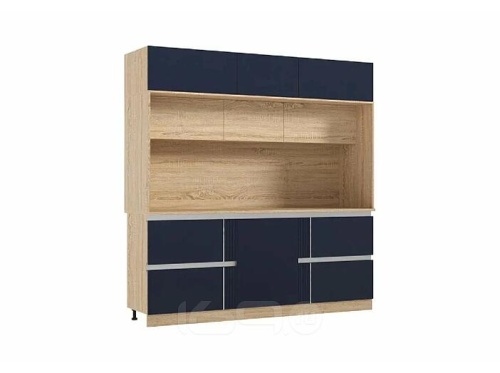 Кухонный гарнитур Карина пластер индиго 2268x2200x600