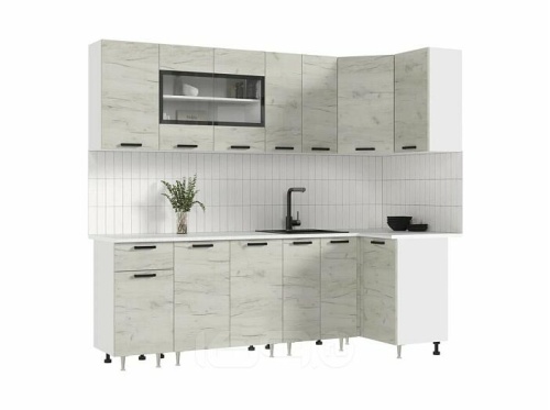 Кухонный гарнитур Рио дуб крафт 2140x2400/1000x600 фото 2