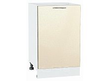 Шкаф нижний с 1-ой дверцей Валерия-М Бежевый металлик Белый 816*500*478