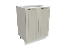 Шкаф Н600 с 2-мя дверцами Моцарт БЕЛ/КВАРЦ ГРЕЙ Ф40