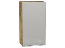 Шкаф верхний с 1-ой дверцей Фьюжн Silky Light Grey  Дуб Вотан 920*500*320