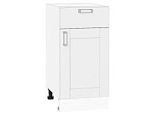 Шкаф нижний с 1-ой дверцей и ящиком Лофт White Silk/Белый 816*400*478