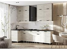 Кухонный гарнитур Рио дуб крафт белый 2100x1000/2600x600