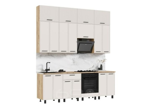 Кухонный гарнитур Бьянка кашемир 2800x2400x600 фото 2