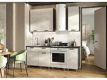 Кухонный гарнитур Рио дуб крафт белый 2100x2000x600