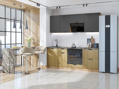 Евро Лайн-02 Антрацит/Дуб песочный