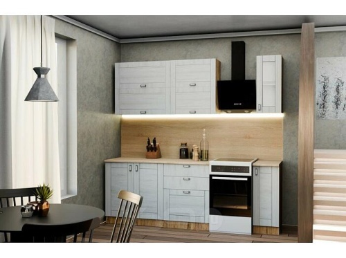 Модульный кухонный гарнитур Лофт nordic oak 2130x1700x600