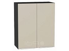 Шкаф верхний с 2-мя дверцами Фьюжн Cream Silk/Graphite 716*600*320