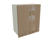 Шкаф В600 с 2-мя дверцами Валерия-М БЕЛ/КАПУЧИНО Ф40