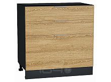 Шкаф нижний с 3-мя ящиками Терра Ель Карпатская Graphite 816*800*478