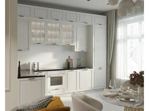 Модульный кухонный гарнитур Прага белое дерево 2690x3300/1600x600 фото 3