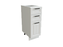 Шкаф Н303 с 3-мя ящиками Прага БЕЛ/БЕЛ/ДЕР Ф13