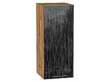 Шкаф верхний с 1-ой дверцей Валерия-М Черный металлик дождь Дуб Вотан 716*300*318