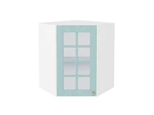 Шкаф верхний угловой остекленный Прованс Гoлyбoй