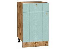 Шкаф нижний с 1-ой дверцей и ящиком Прованс Голубой Дуб Вотан 816*500*478