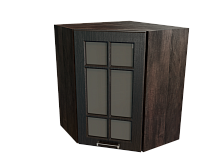 Шкаф ВУ590 с 1-ой дверью со стеклом Прага ДБК/ВЕН Ф25