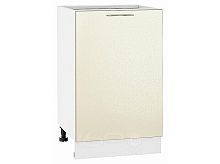 Шкаф нижний с 1-ой дверцей Валерия-М Н 500 Бежевый металлик-Белый