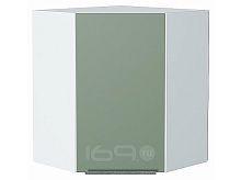 Шкаф верхний угловой Фьюжн Silky Mint Белый 716*600*600