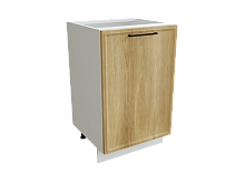 Шкаф Н500 с 1-ой дверью Беверли БЕЛ/Дуб Шампань Ф30