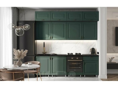 Кухонный гарнитур Престиж браш мени грин 2500x2400x600
