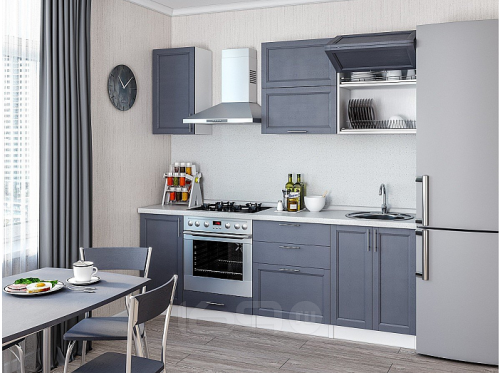 Модульный кухонный гарнитур Сканди-01 graphite softwood 2140x2200x600