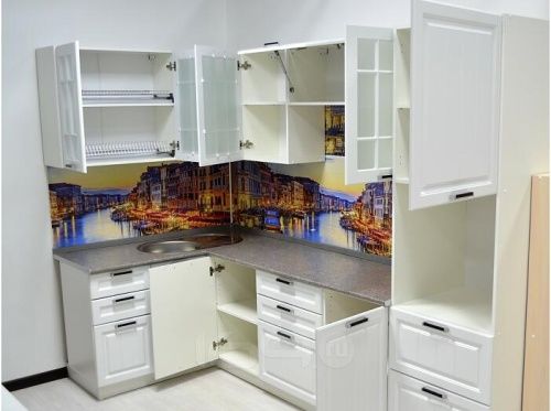 Модульный кухонный гарнитур Прага-02 белое дерево 2140x2800x600 фото 15