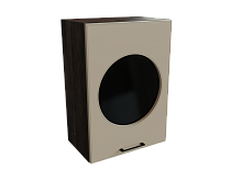 Шкаф В500 с 1-ой дверью со стеклом  Мемфис ДБК/АТЛ/СЕР Ф35