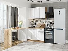 Модульный кухонный гарнитур Сканди-05 white softwood 2140x1200x600