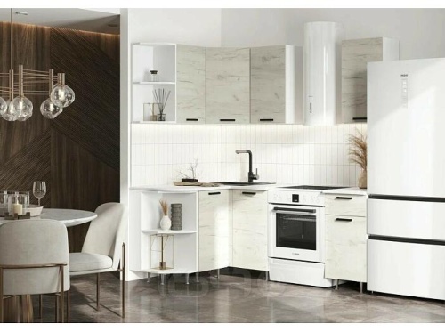 Кухонный гарнитур Рио дуб крафт белый 2140x2000/1300x600