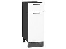 Шкаф нижний с 1-ой дверцей и ящиком Флэт White In 2S/Graphite 816*300*478